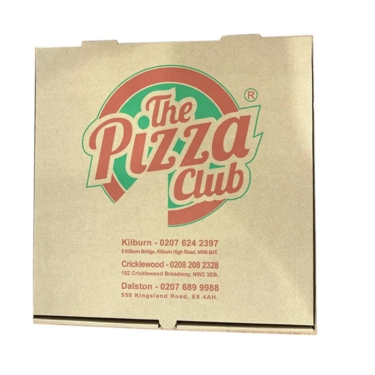 Rozložitelný materiál krabice na pizzu na míru