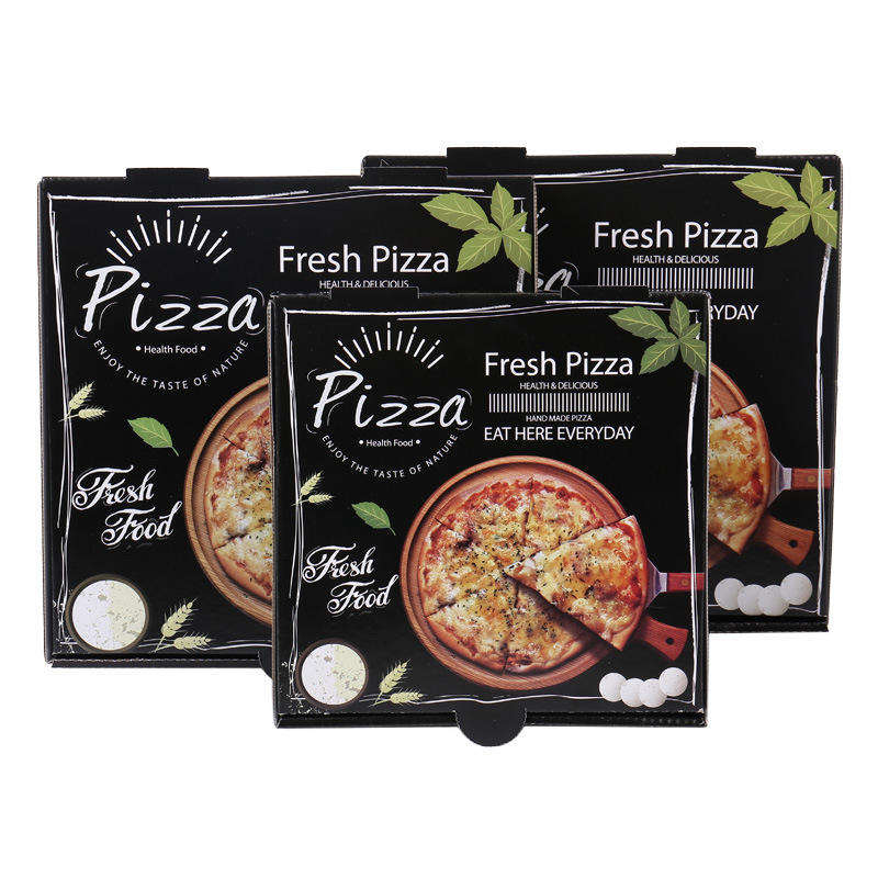 Vlnitá luxusní krabice na pizzu s logem potravinářské kvality